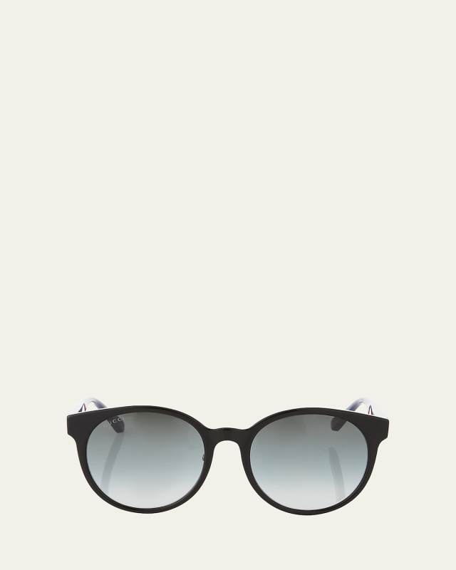 Round Web-Arms Acetate Sunglasses